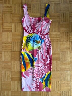 D&G Pink Tropical Print Dress